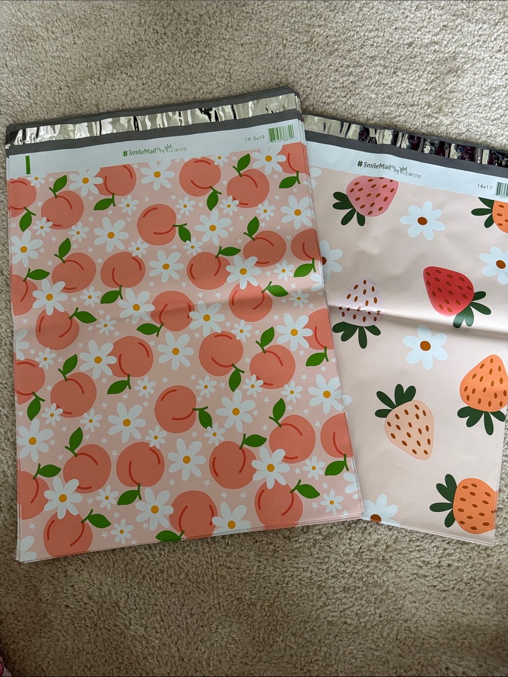 SmileMail Pink Peach & Strawberry Mailing Bags 20 ct
